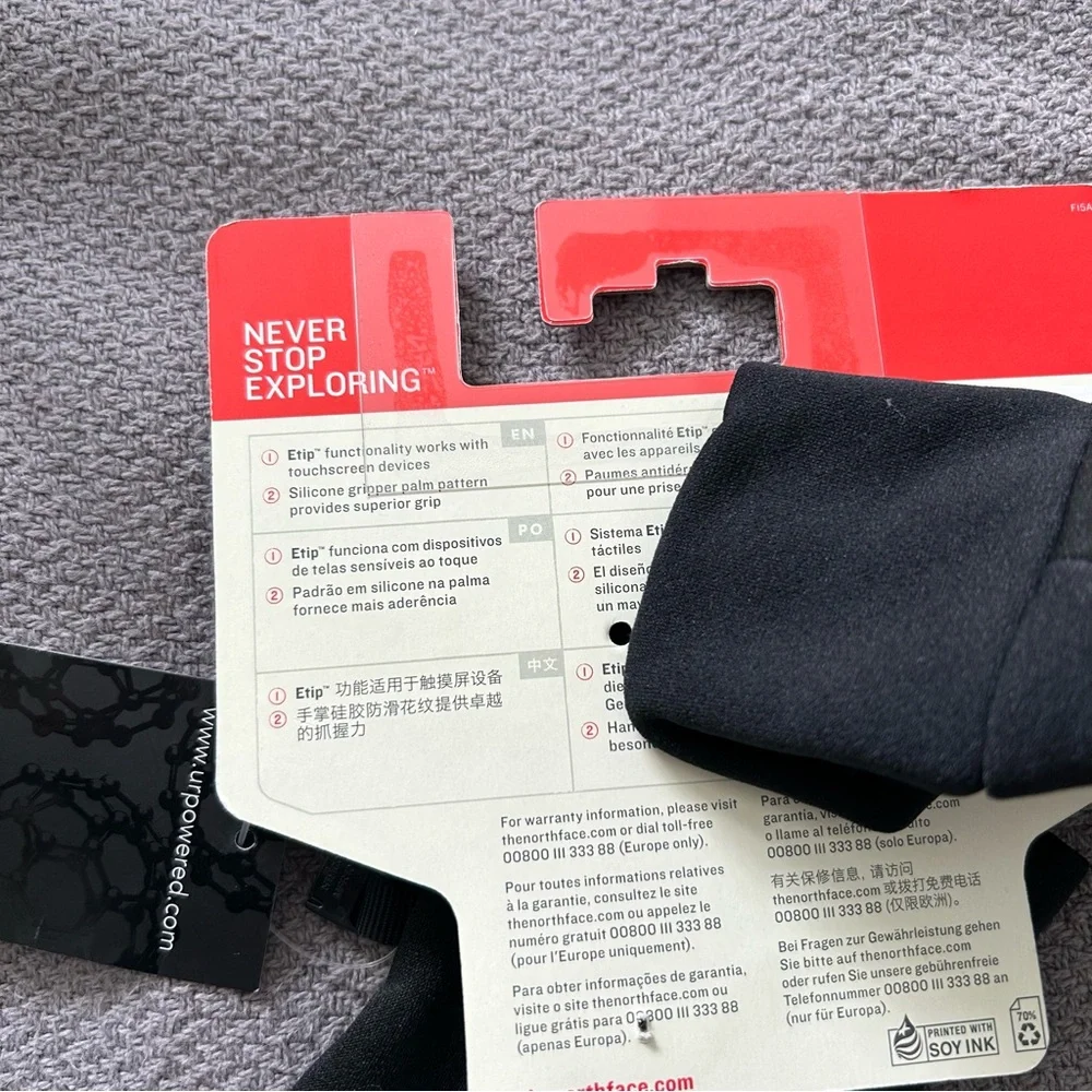 The North Face Women's Etip Recycled Gloves Black Small NWT Winter Ski Outdoor